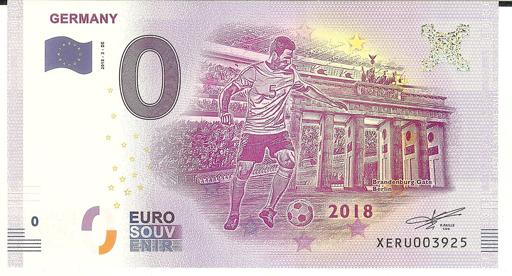 Лот 173 Банкнота 0 евро Германия (Германия)