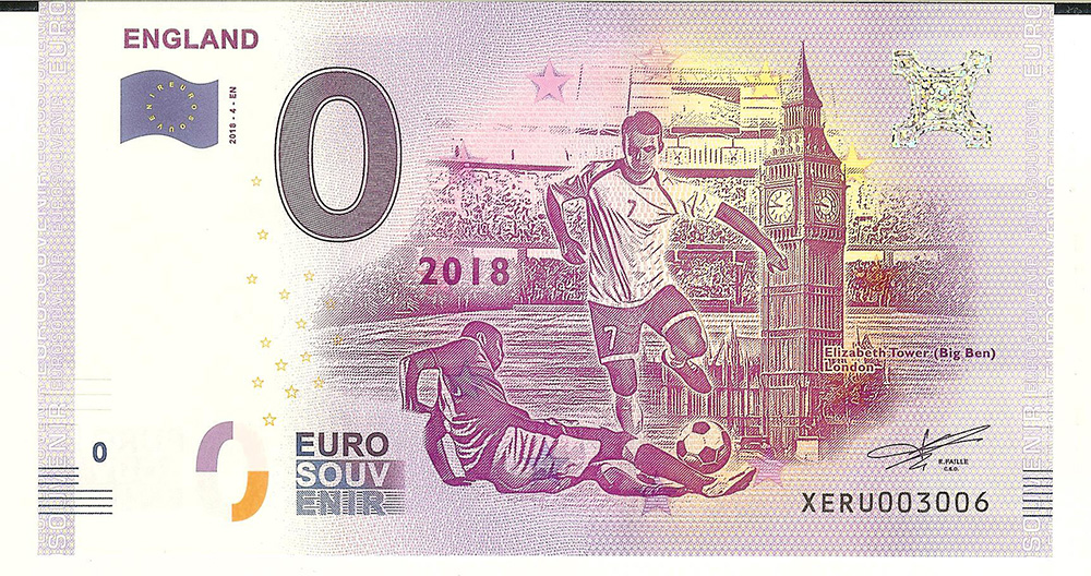 Лот 175. Банкнота 0 евро Англия (Англия)